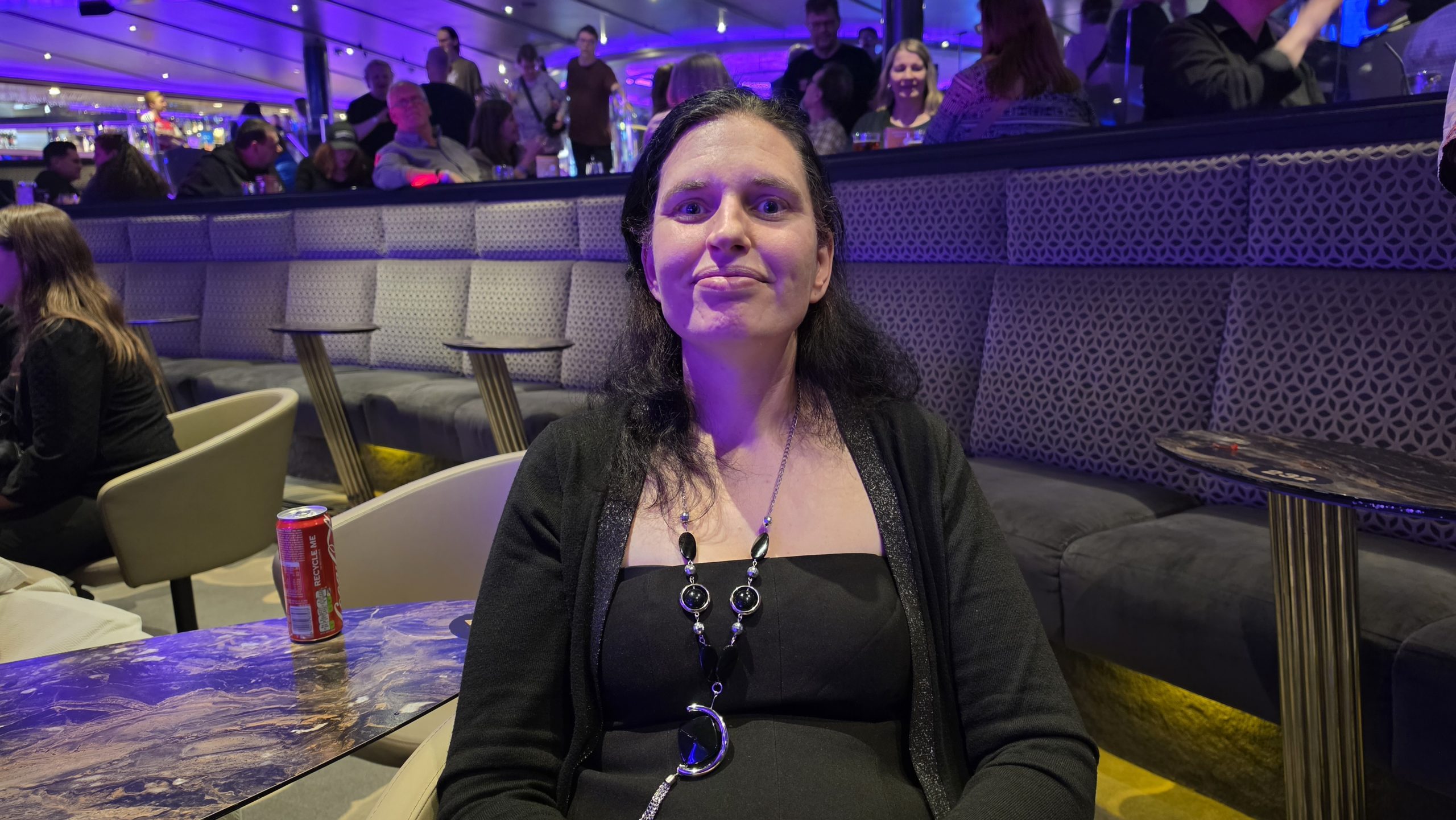 Maria Andreasson från Uppsala deltar i kulturkryssningen med ett gäng vänner. Foto: Johan Hedrén